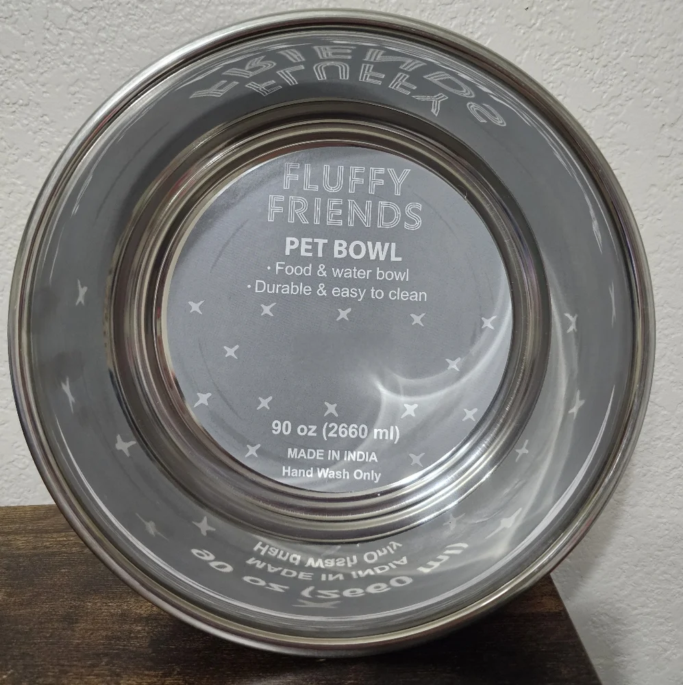 Pink Stainless Steel Dog Bowl
